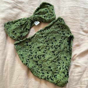 Hunza G Posey Bikini - Metallic Moss Leopard